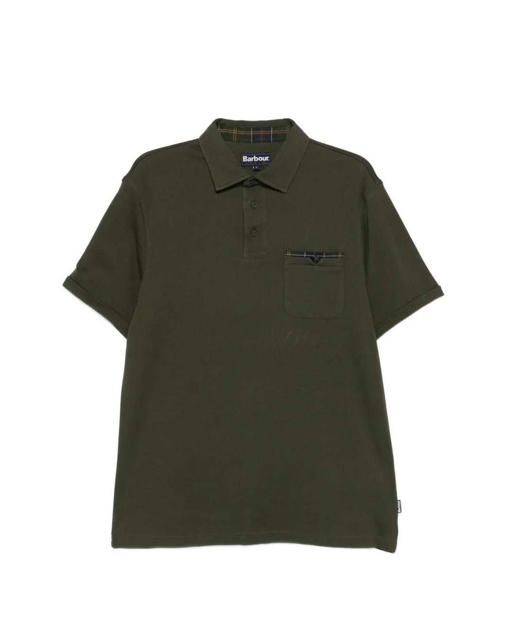 Barbour Green Corpatch Tailored Short-Sleeved Polo Shirt for men