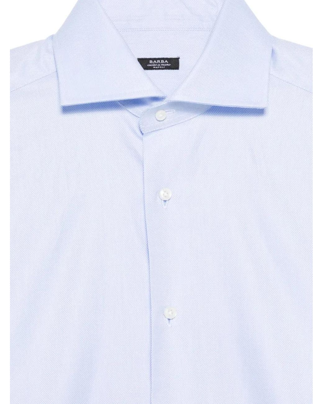 Barba Napoli White Buttoned Shirt for men