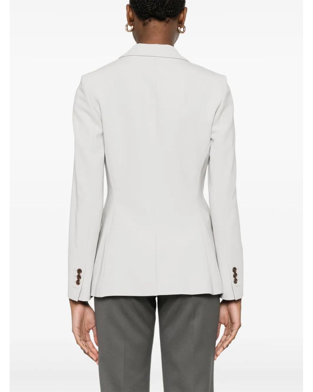Theory White Crepe Blazer