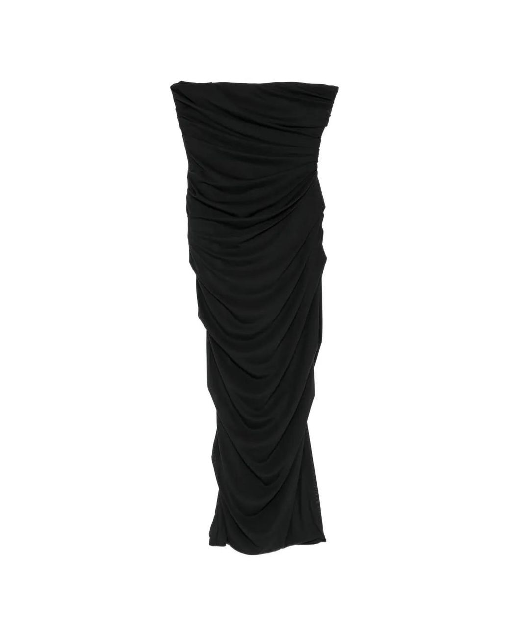 Alex Perry Black Strapless Ruched Dress