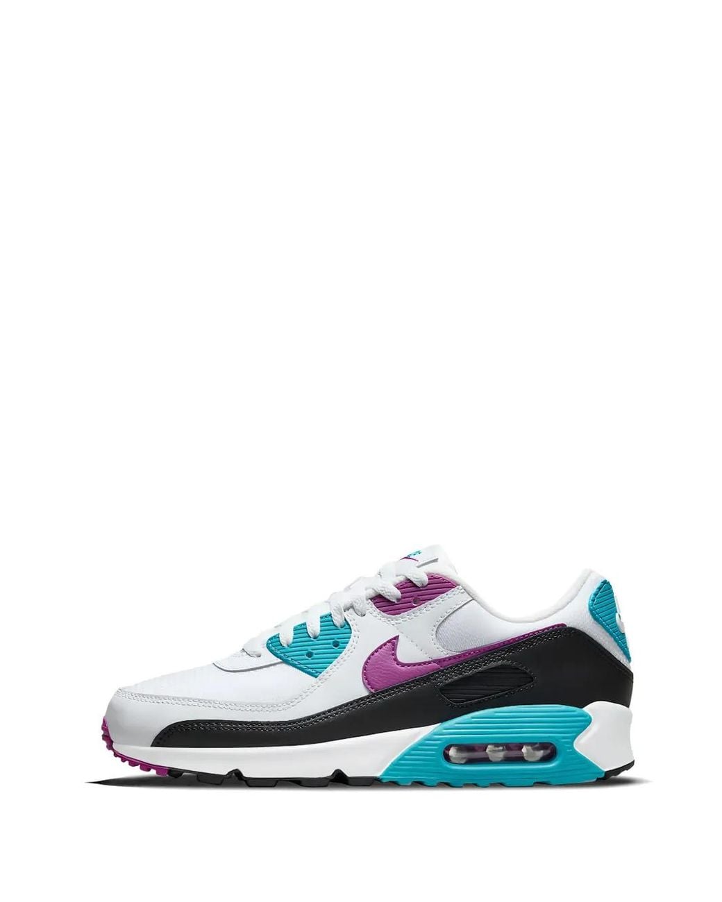 Nike White Air Max 90 Lace-Up Logo Sneakers