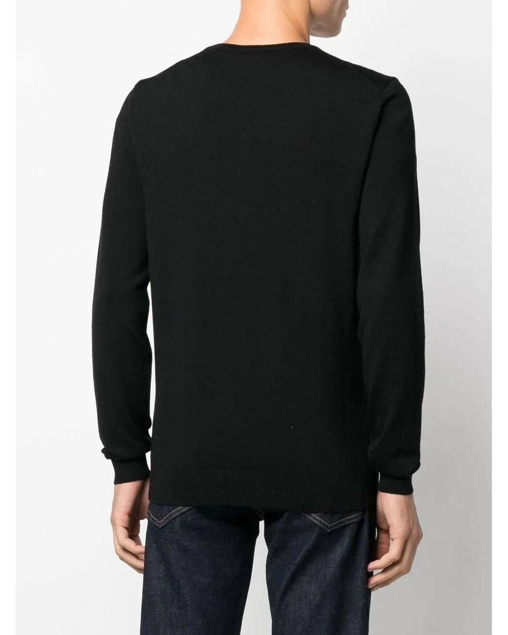 Boss Black V-Neck Wool Jumper for men