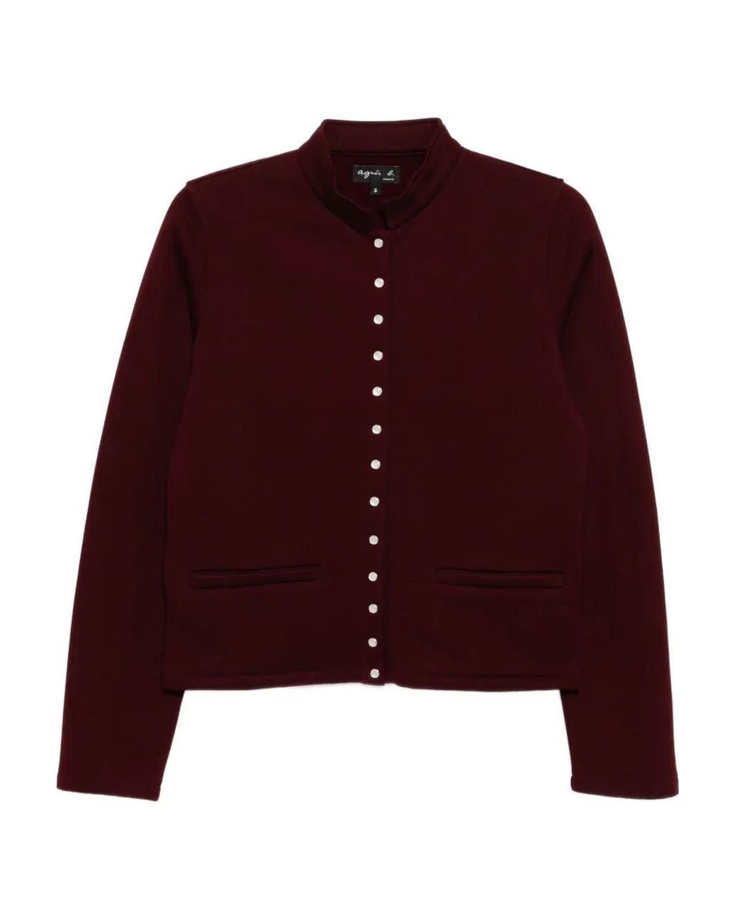 Agnes B. Purple Buttoned-Up Jacket