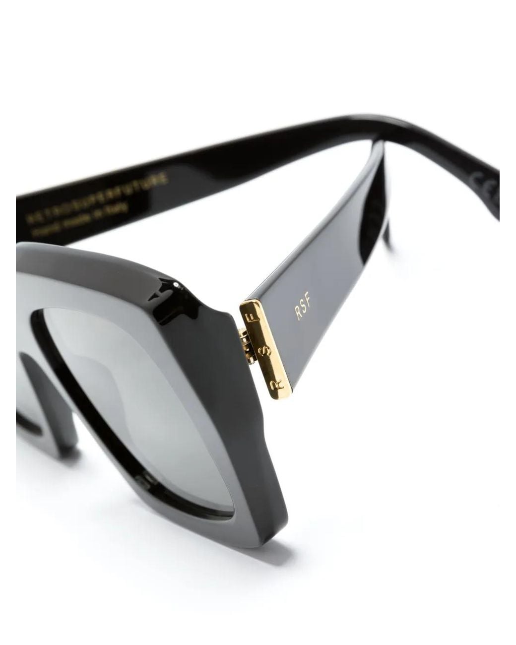 Retrosuperfuture Gray Logo-Print Square-Frame Sunglasses