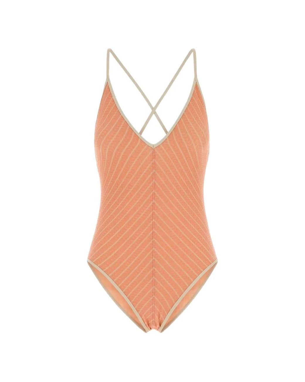 Eres White Lounge Chevron-Knit Swimsuit