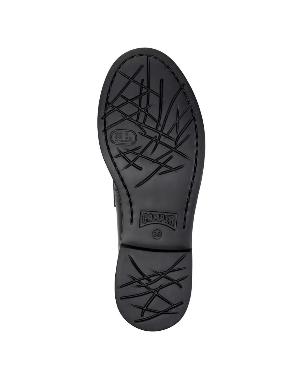 Camper Black Dean Floral-Print Loafers