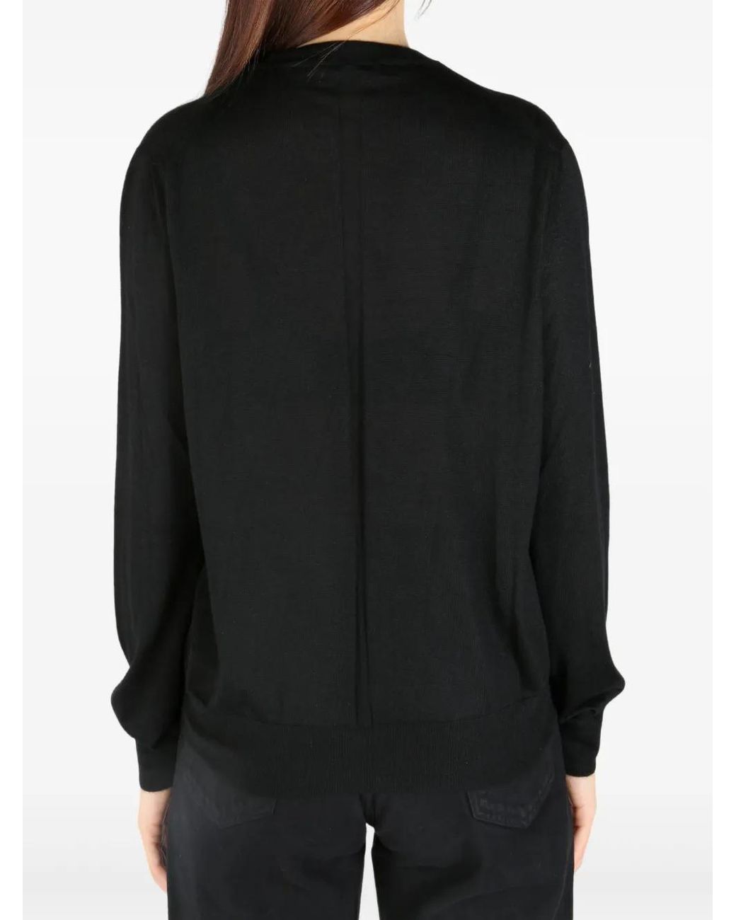 The Row Black Round Neck Cardigan