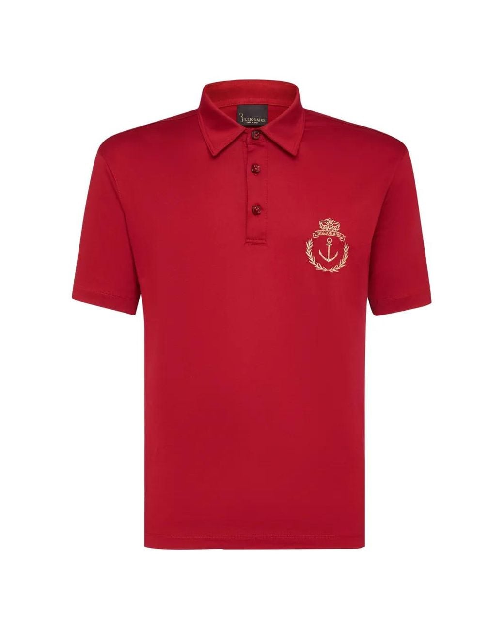 Billionaire Red Polo À Logo Brodé for men