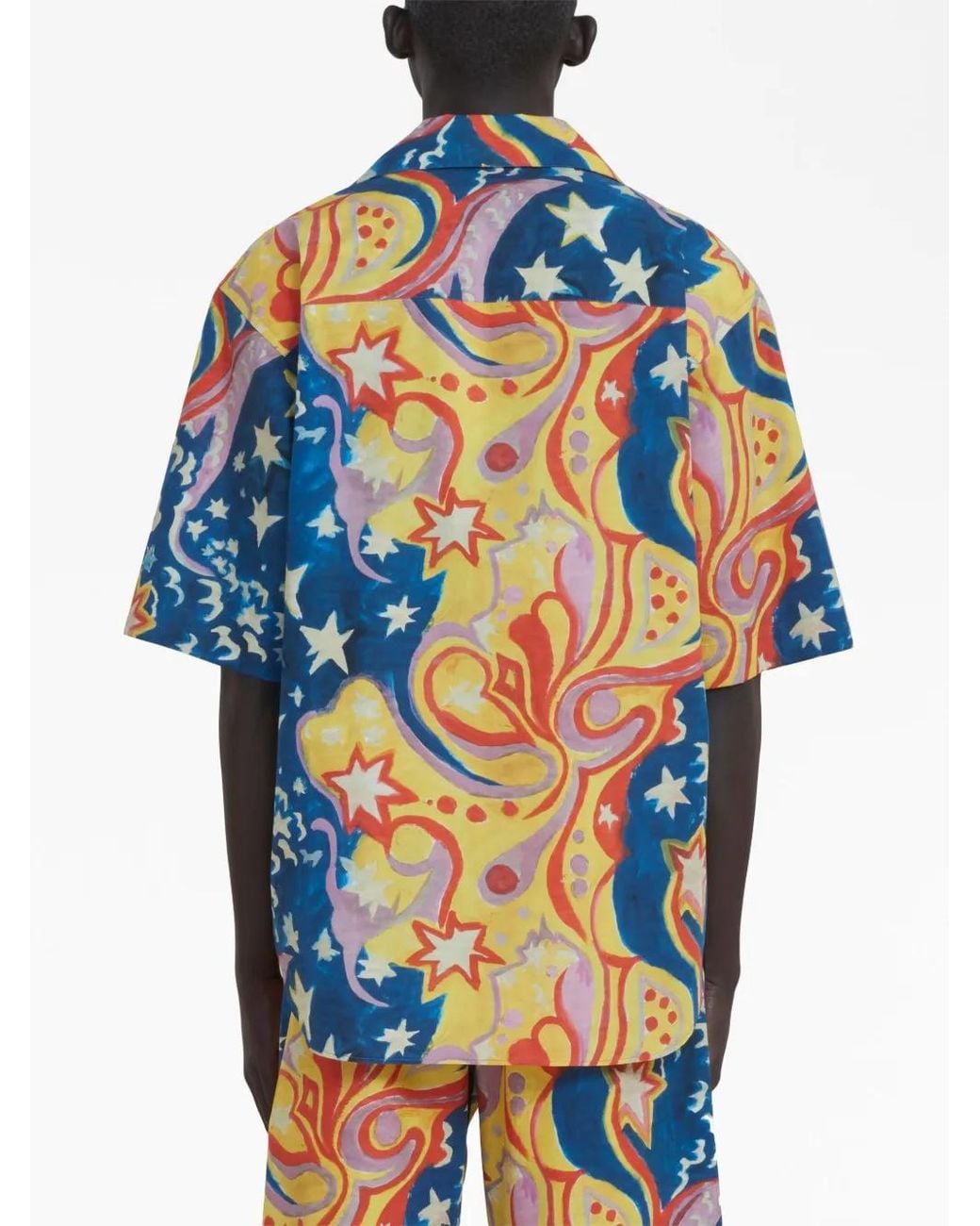 Marni Blue Printed Shirt for men