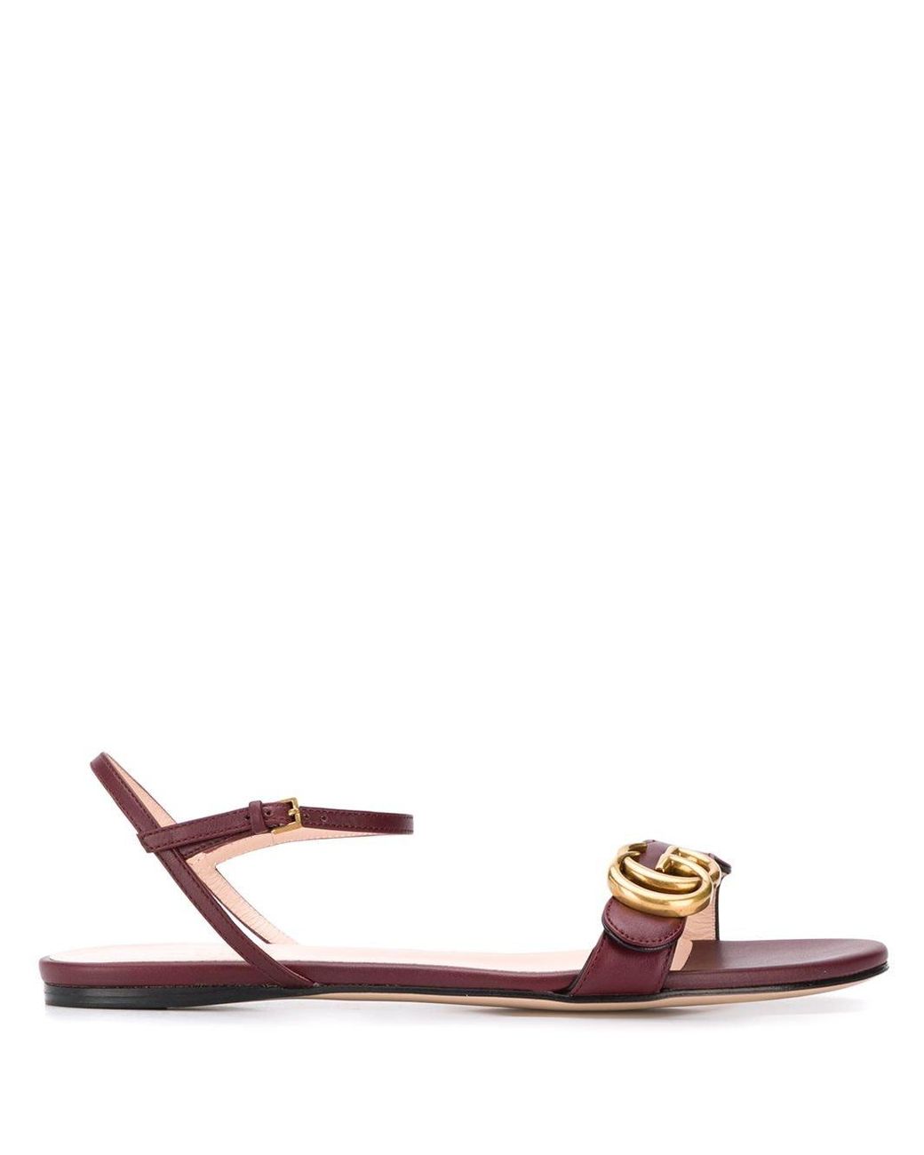 leather double g sandal gucci