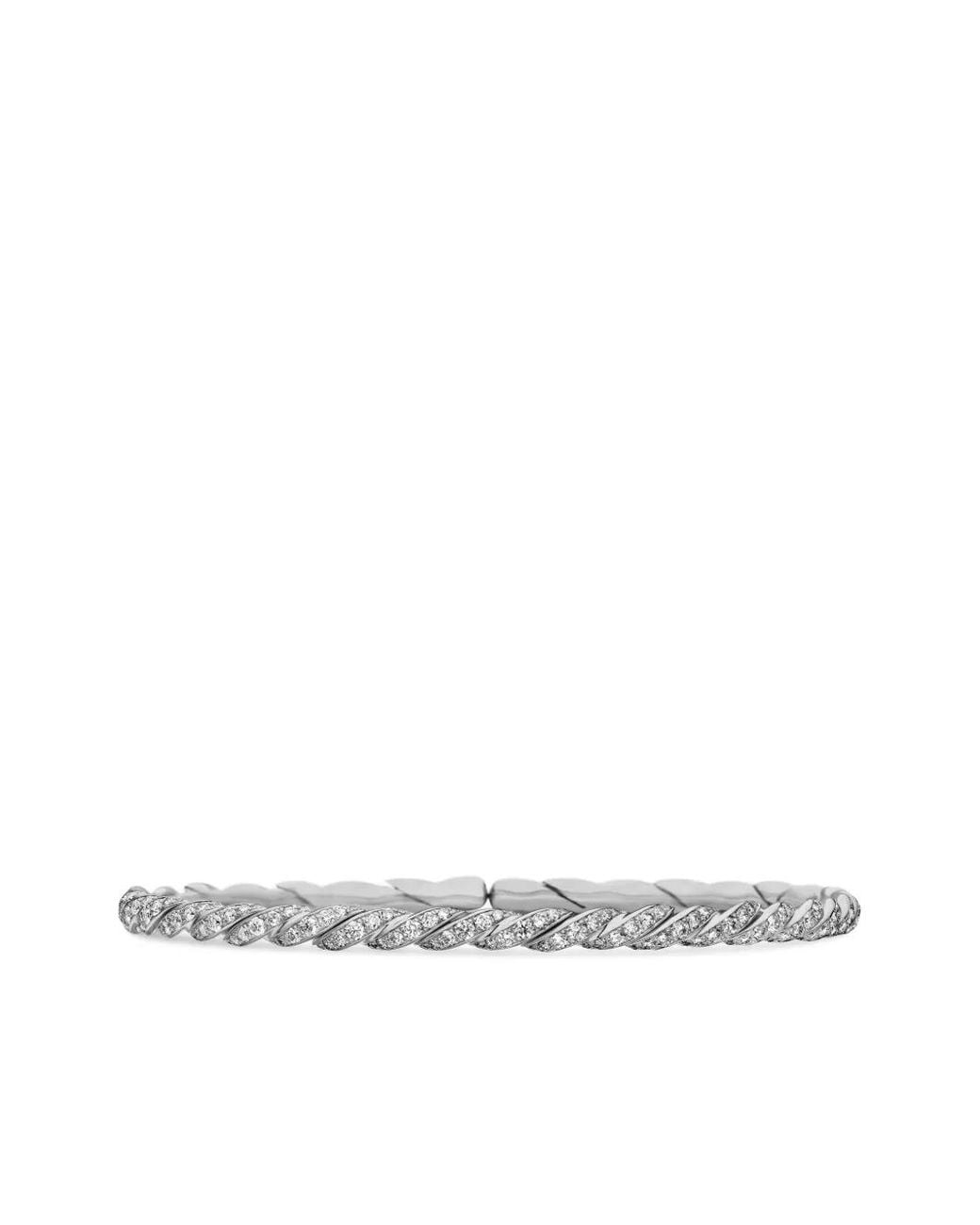 David Yurman White 18Kt Pavéflex Bracelet (3.5Mm)