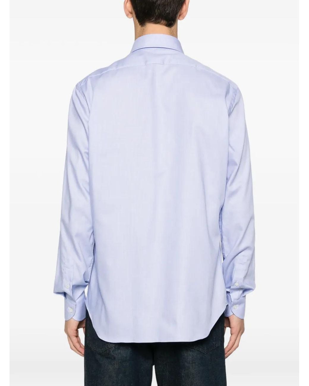 Dell'Oglio White Buttoned Long-Sleeve Shirt for men