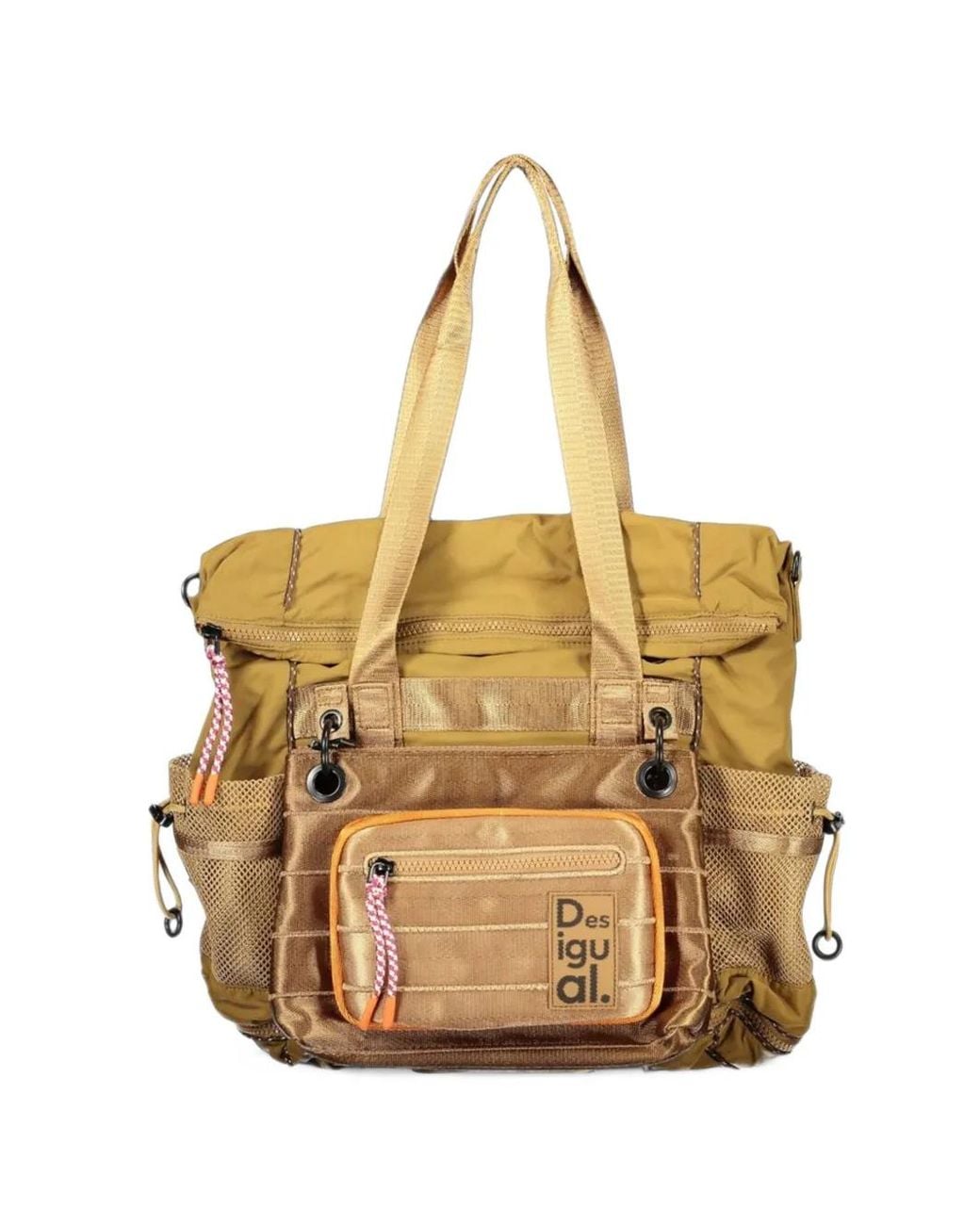 Desigual Metallic Multi-Pocket Convertible Backpack