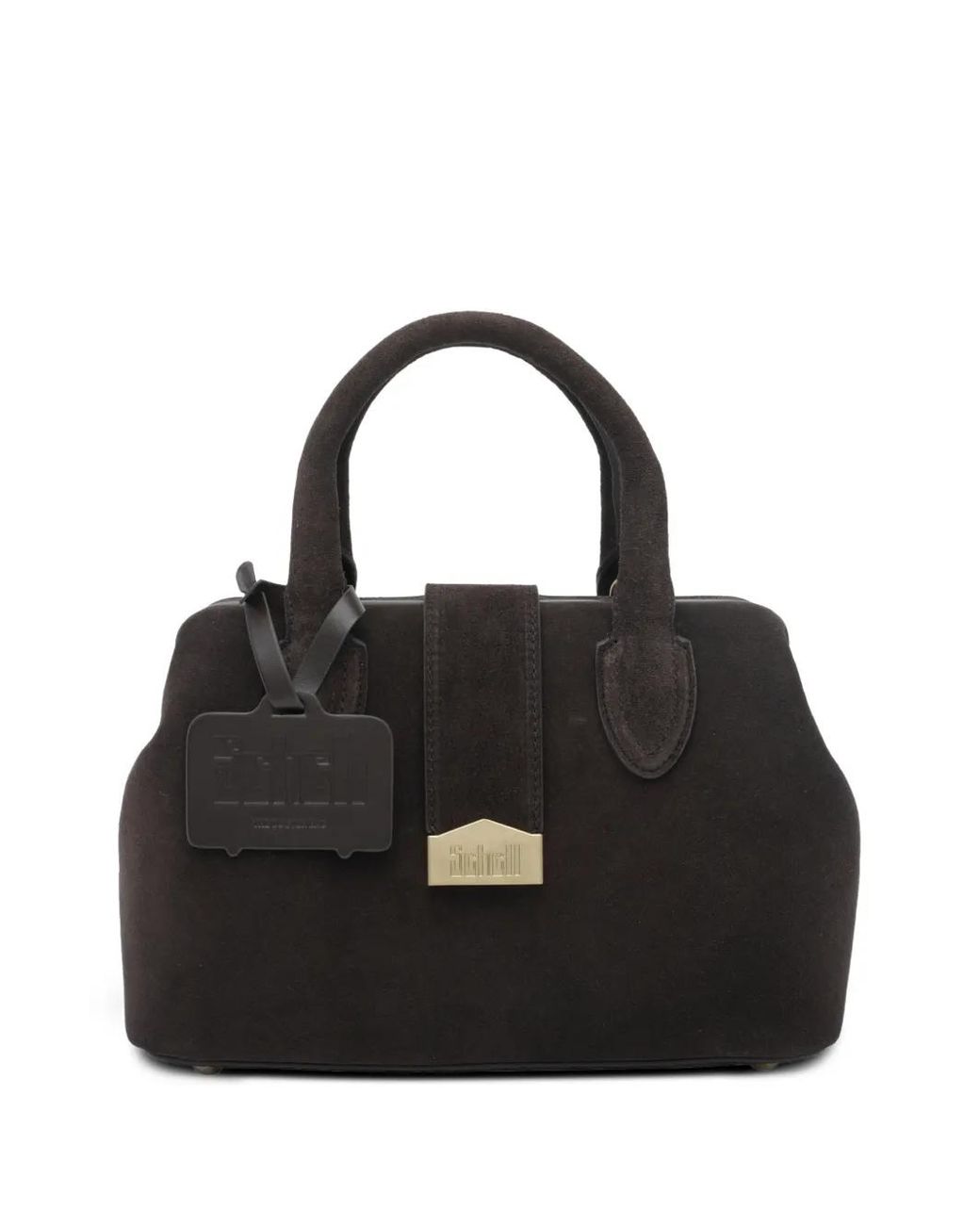 Borsa Tote Con Applicazione di Schell in Black