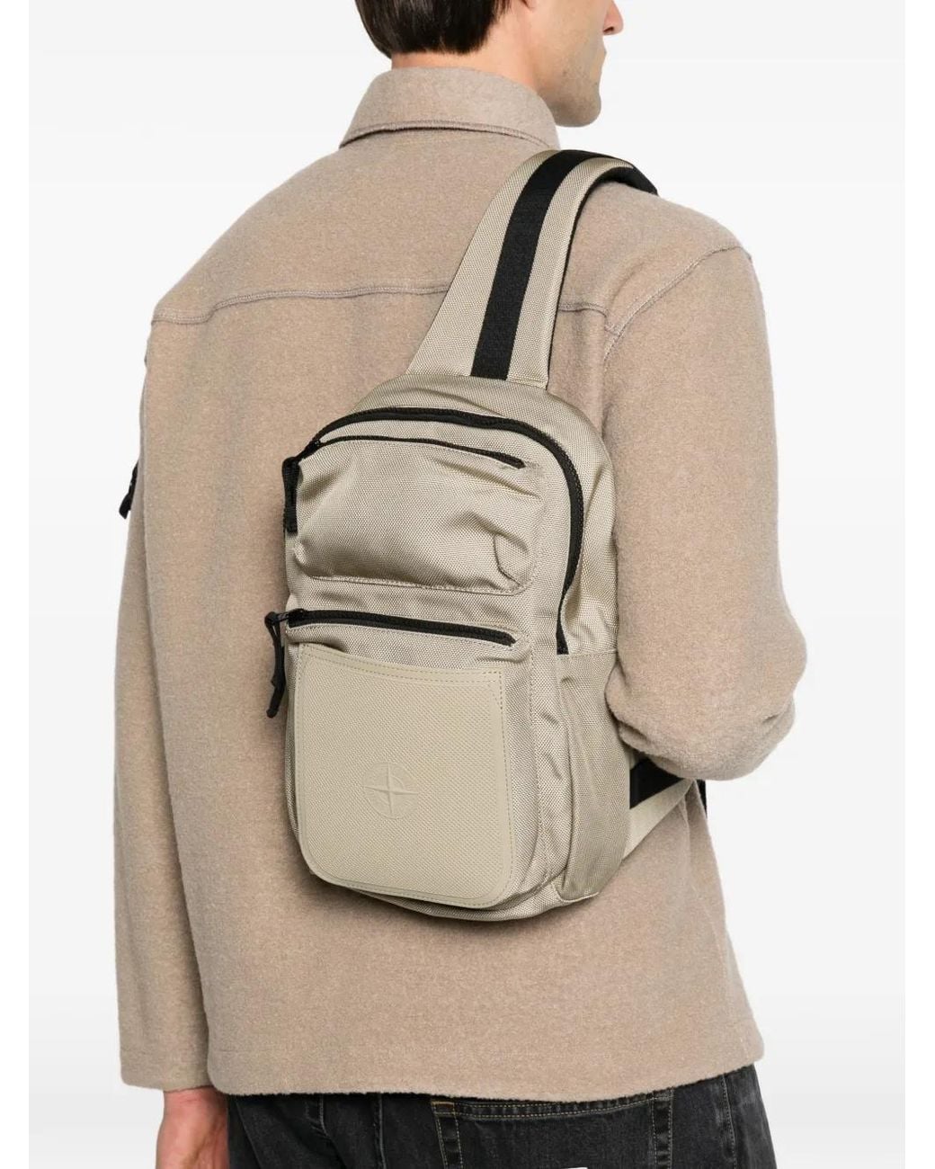 Stone Island Natural Compass-Patch Backpack for men
