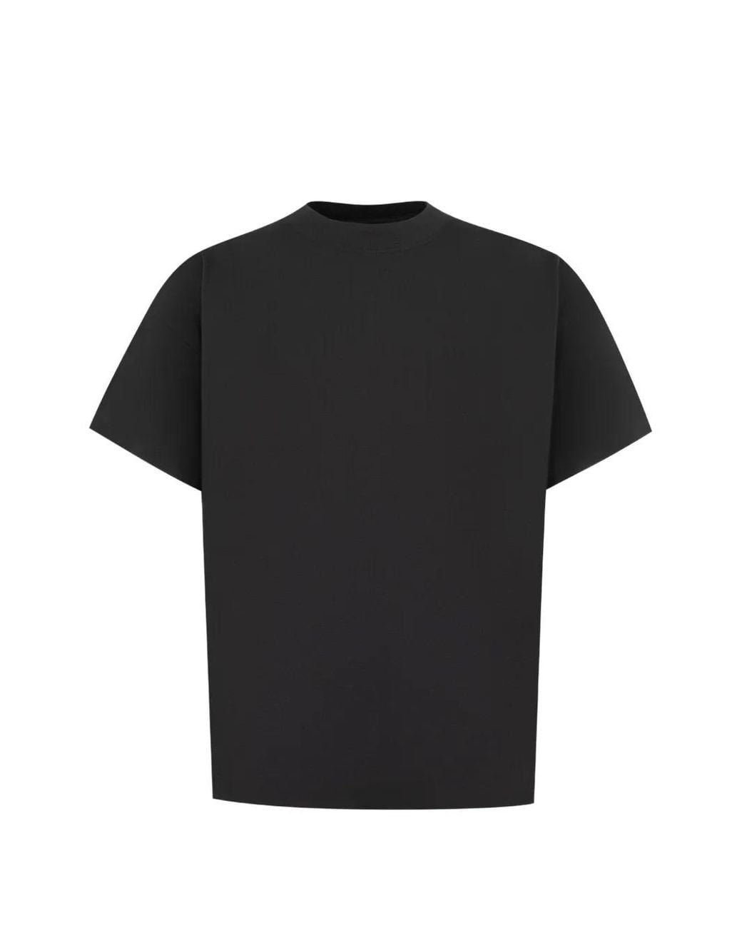 Fear Of God Black Essentials Logo-Patch T-Shirt for men