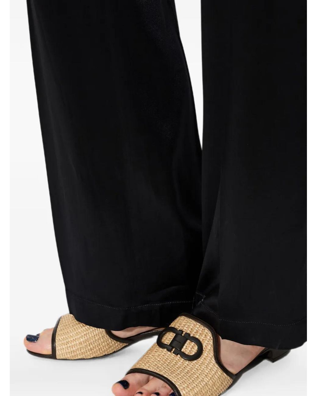 Ferragamo Metallic Gancini-Ornament Sandals