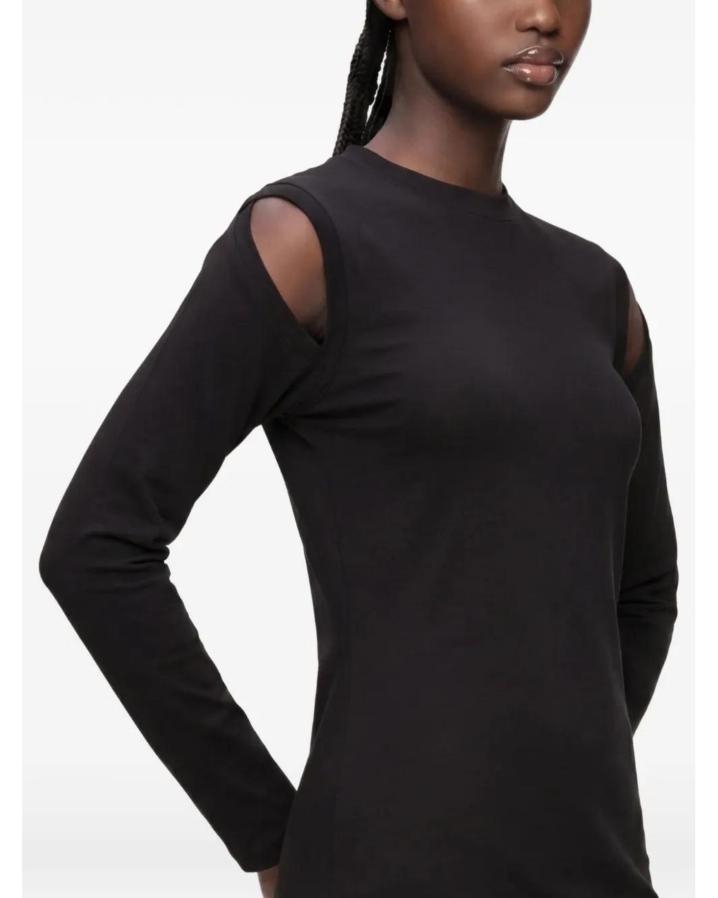 Karl Lagerfeld Black Cut-Out-Detail Mini Dress