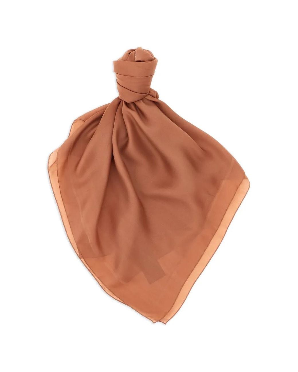 Saint Laurent Orange Cassandre Square Logo Scarf