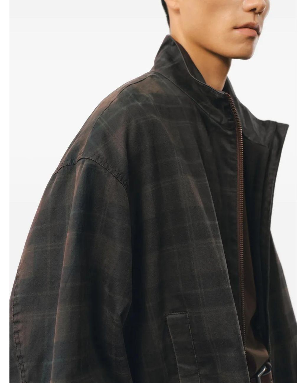 CROQUIS Black Plaid Jacket for men