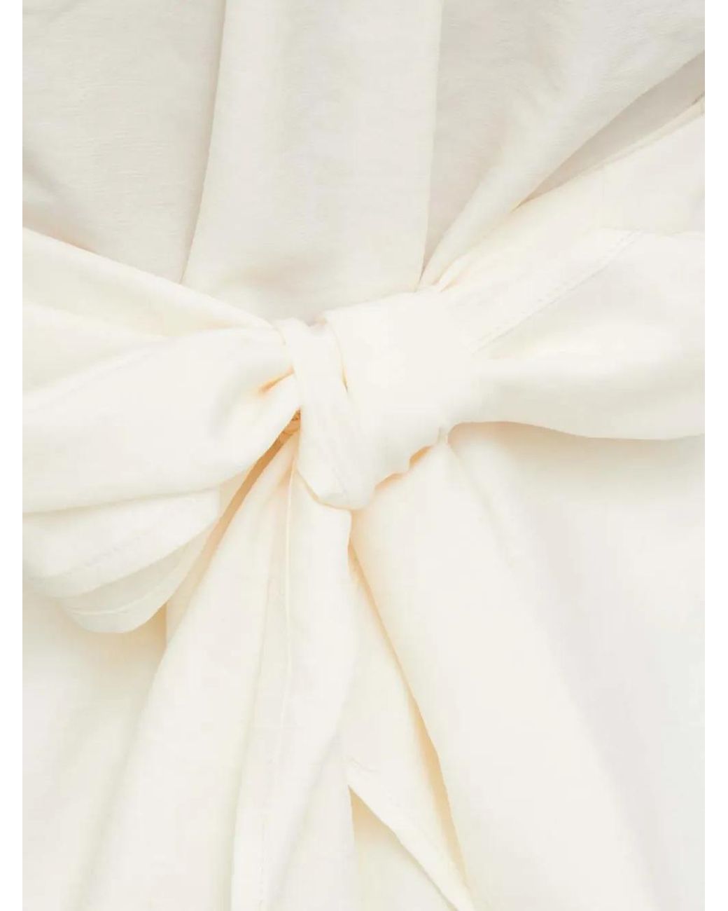Sisley White Blouse À Design Cache-Cœur
