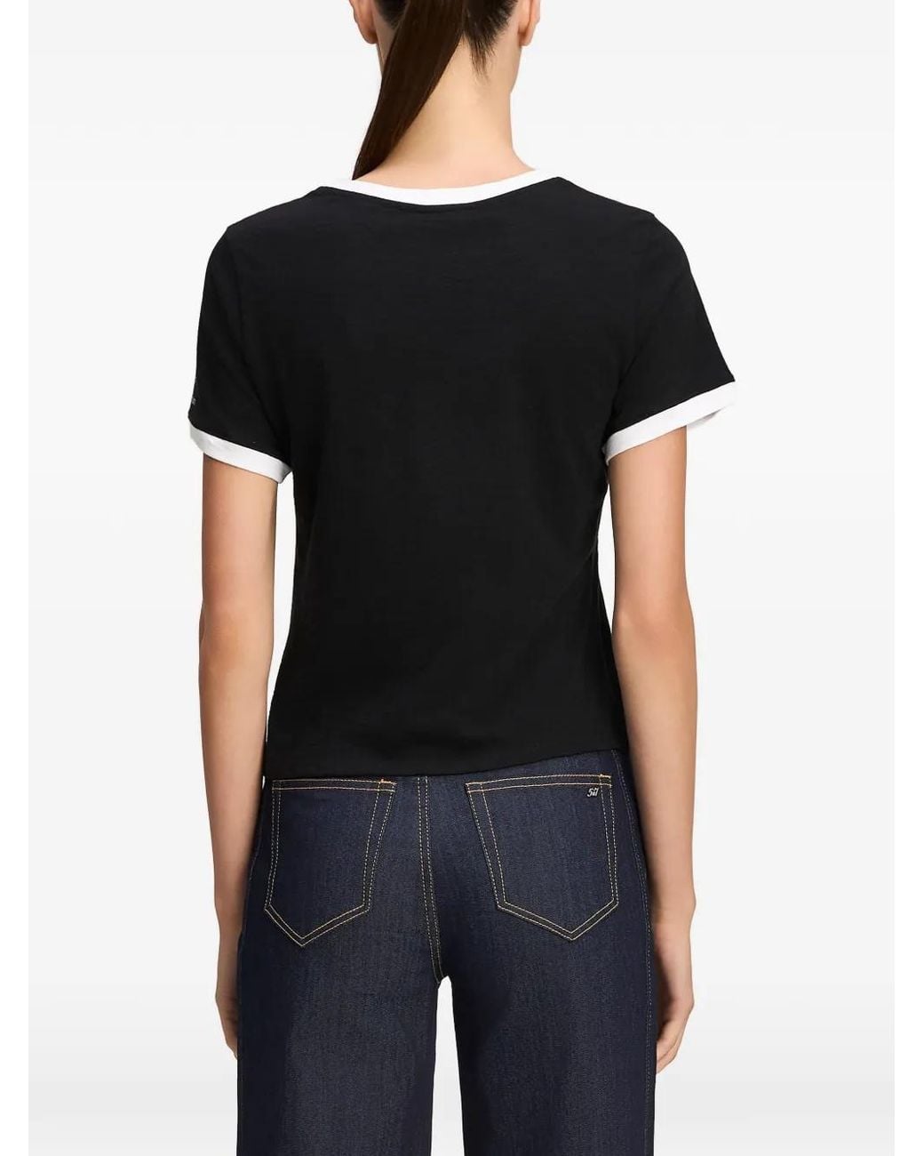 Cinq À Sept Black Doodle-Print T-Shirt