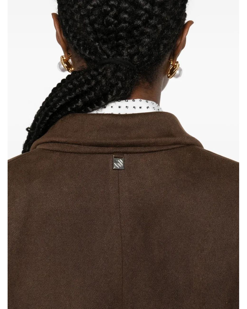 GIUSEPPE DI MORABITO Brown Single-Breasted Cropped Jacket