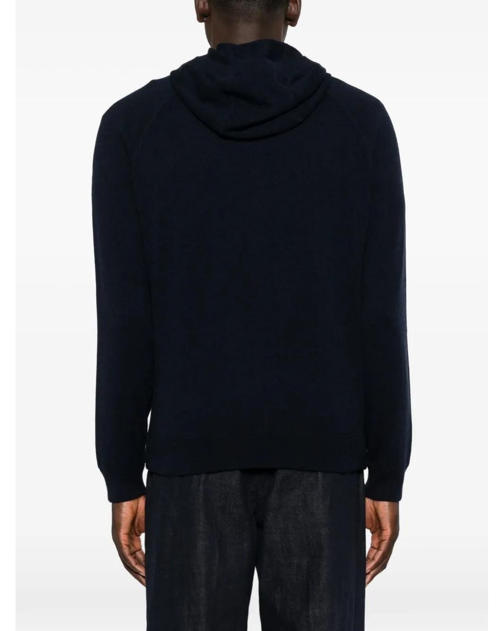Malo Blue Raglan-Sleeve Hoodie for men