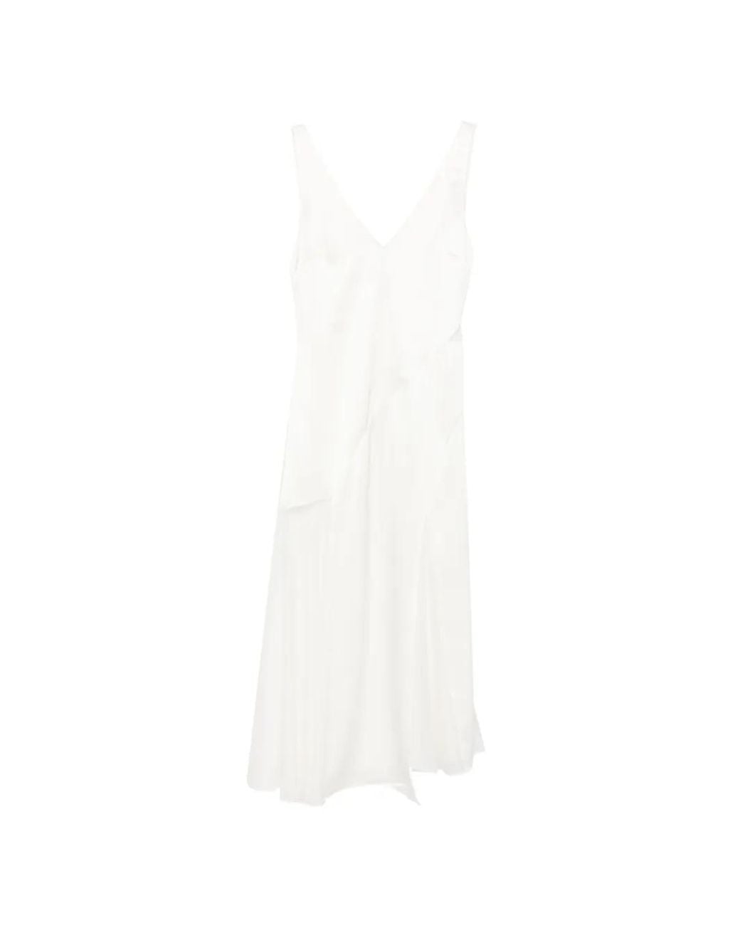 Sir White Ingrid Lace-Trim Midi Dress