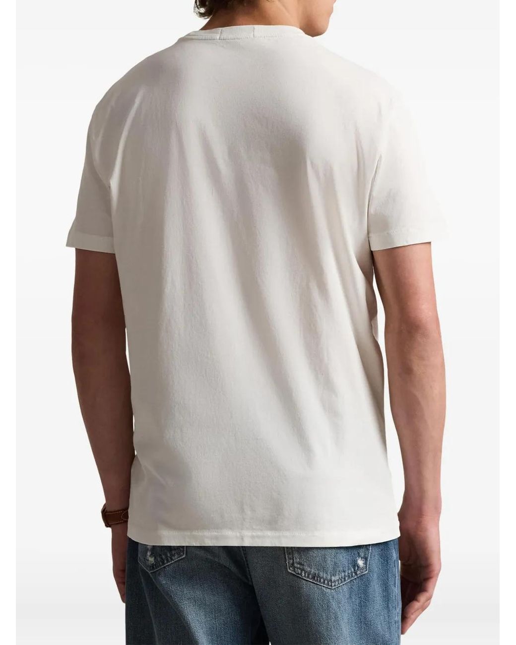 Polo Ralph Lauren White Short-Sleeved Graphic T-Shirt for men
