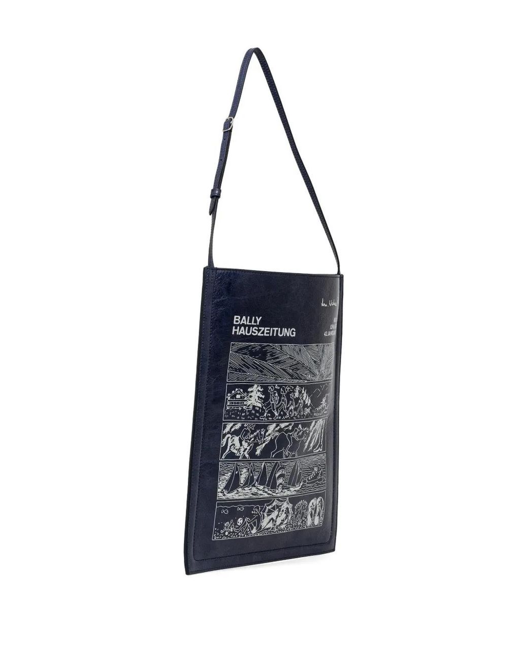 Bally Blue Graphic Shoulder Bag for men