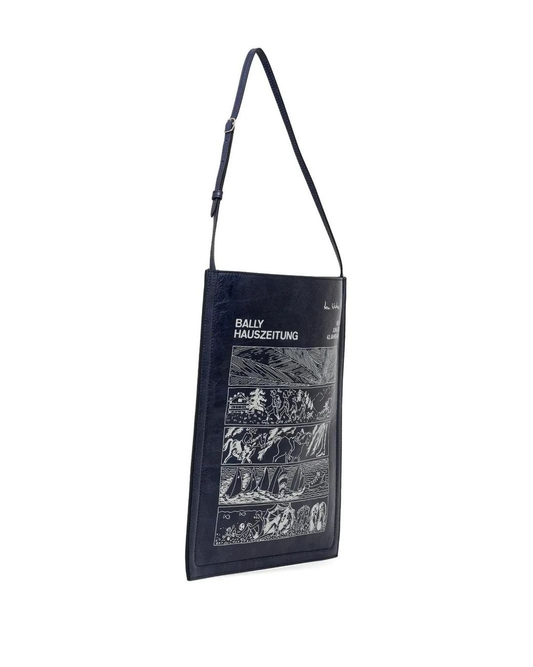 Bally Blue Graphic Shoulder Bag for men