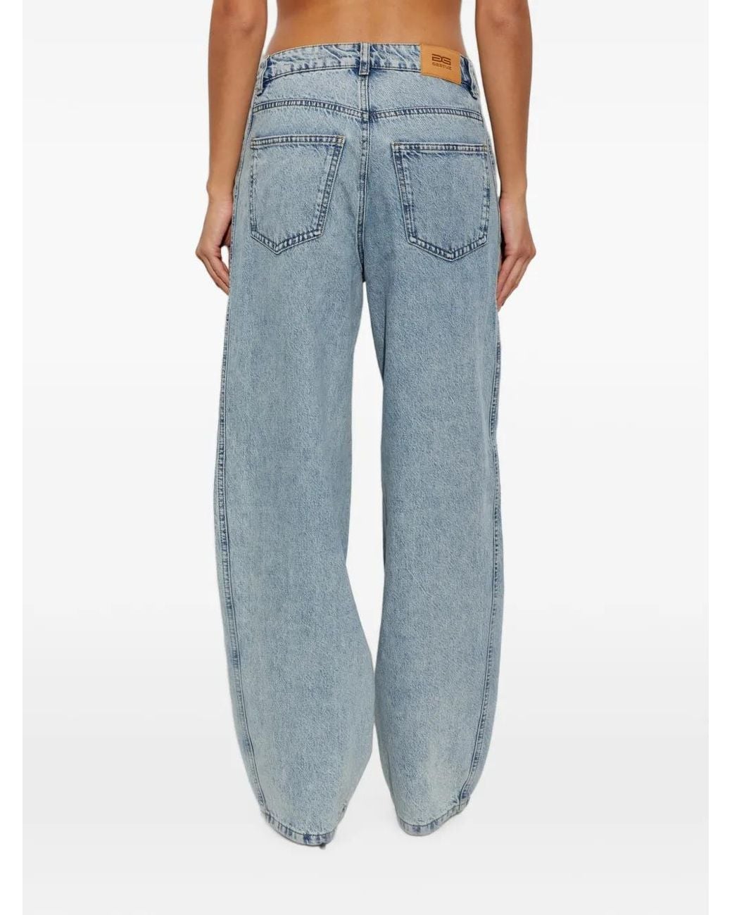Gestuz Blue Gzmawi Acid-Wash Tapered Jeans