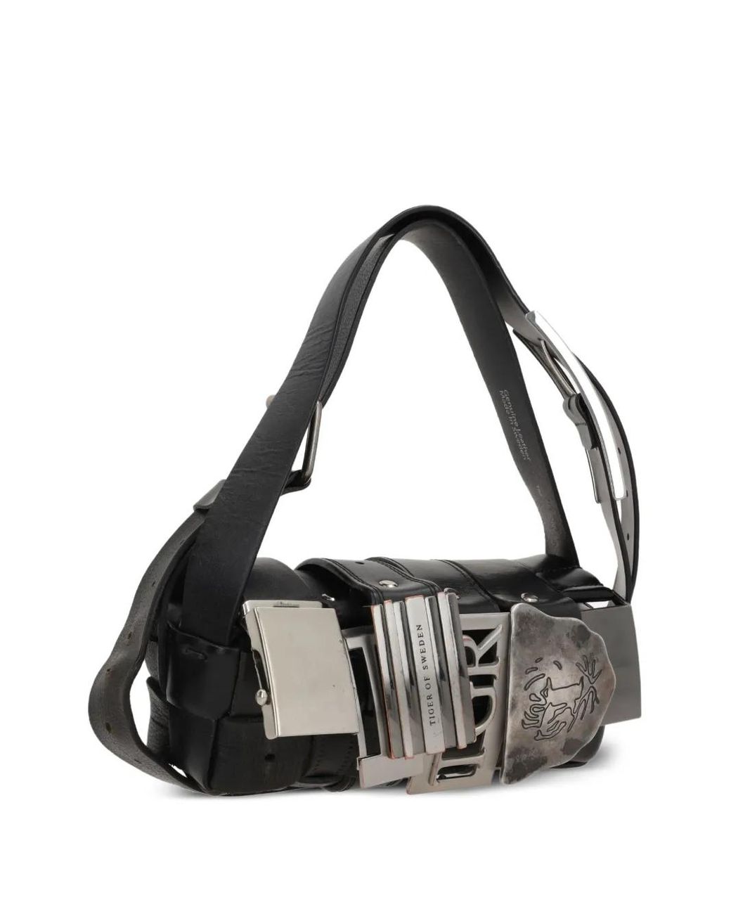 HODAKOVA Buckled Shoulder Bag in Black | Lyst