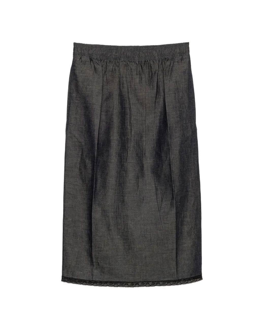 Prada Chambray Rok in het Black