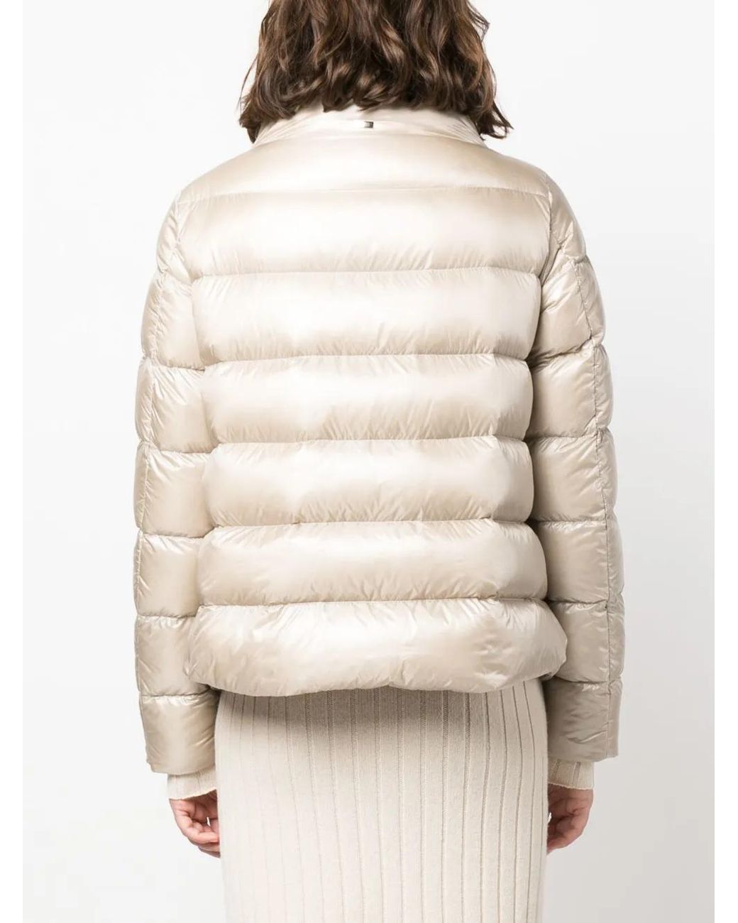 Herno Natural Glossy Quilted Puffer Jacket