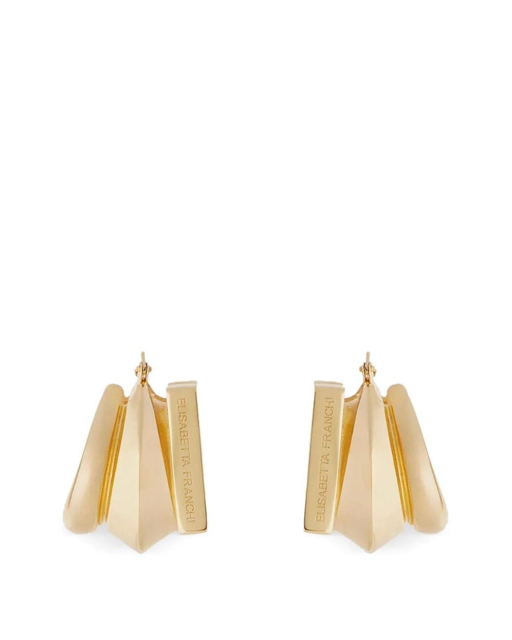 Elisabetta Franchi Metallic Crystal-Embellished Earrings