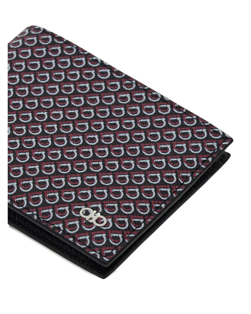 Ferragamo Black Gancini Bifold Wallet for men