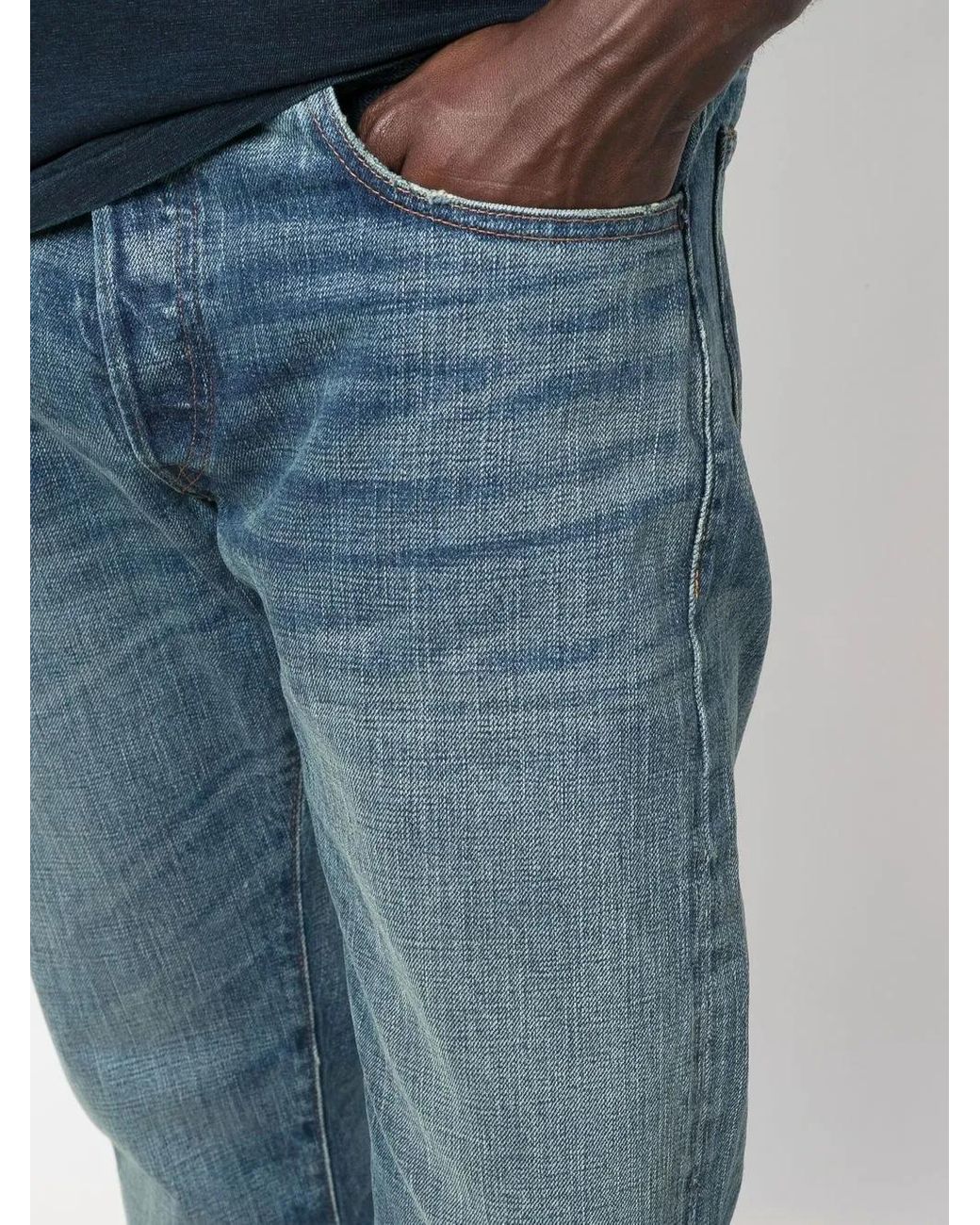 RRL Straight Jeans in het Blue voor heren