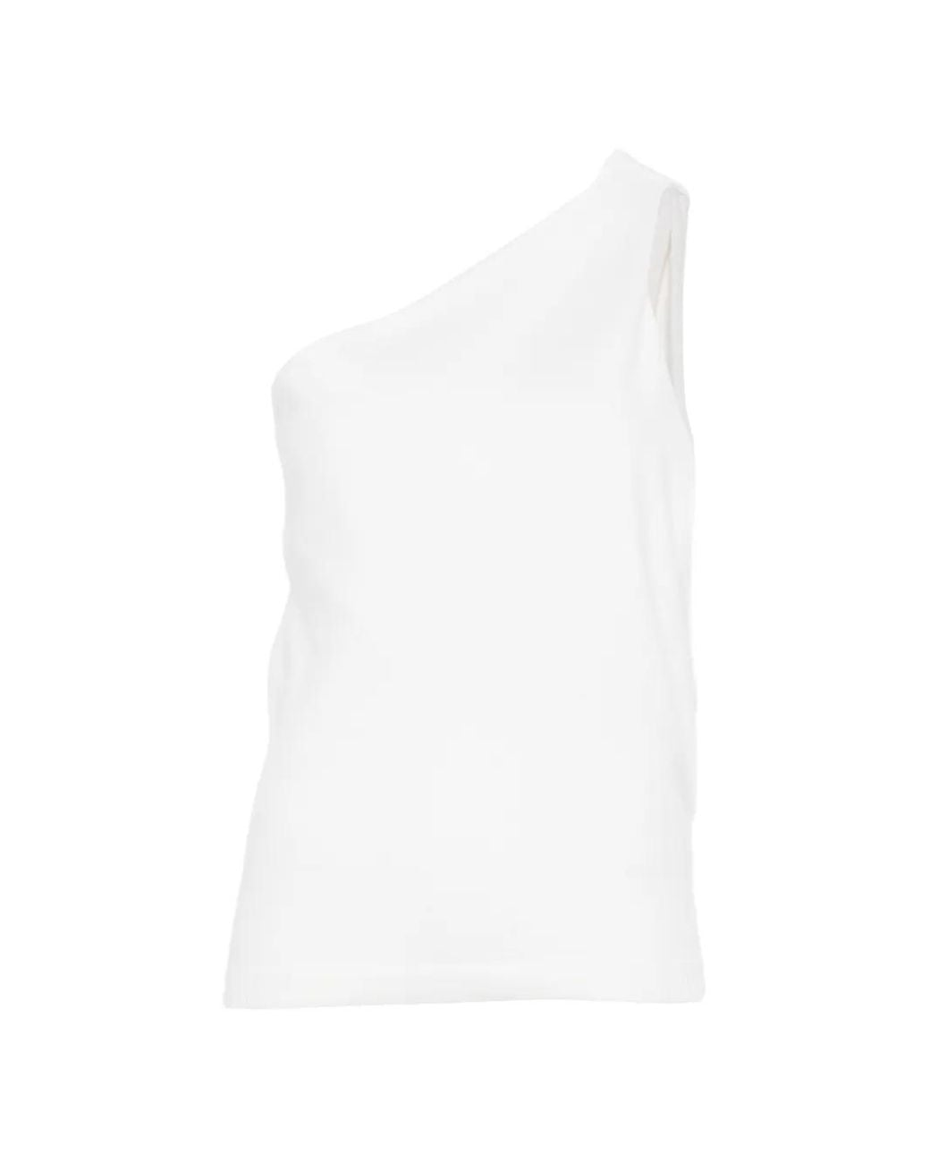 Rohe White One-Shoulder Top