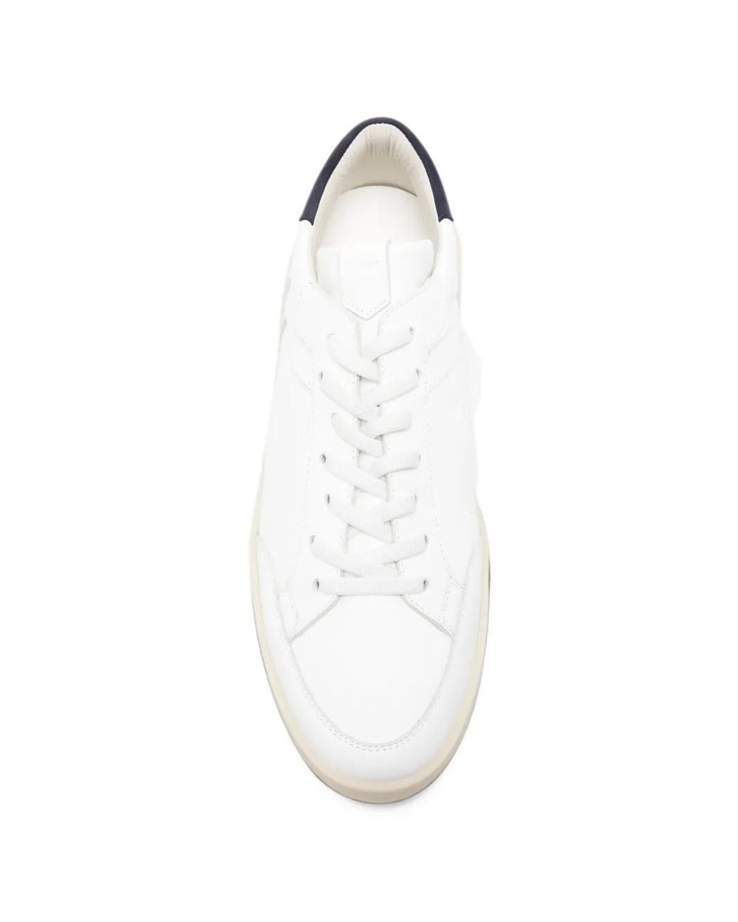 Canali White Leather Panelled Sneakers for men