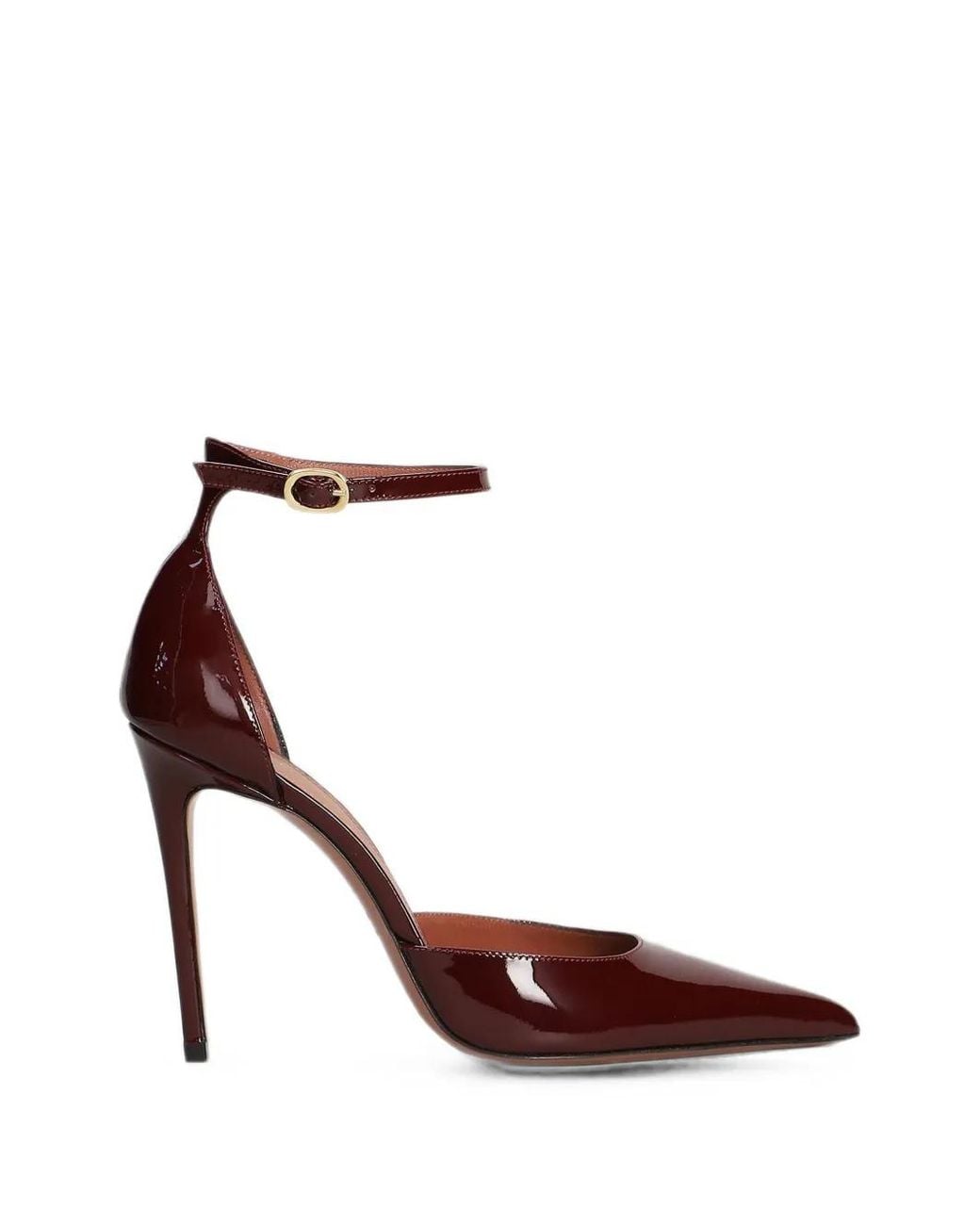 Castagna Brown Caryn Pointed-Toe Ankle-Strap Pumps