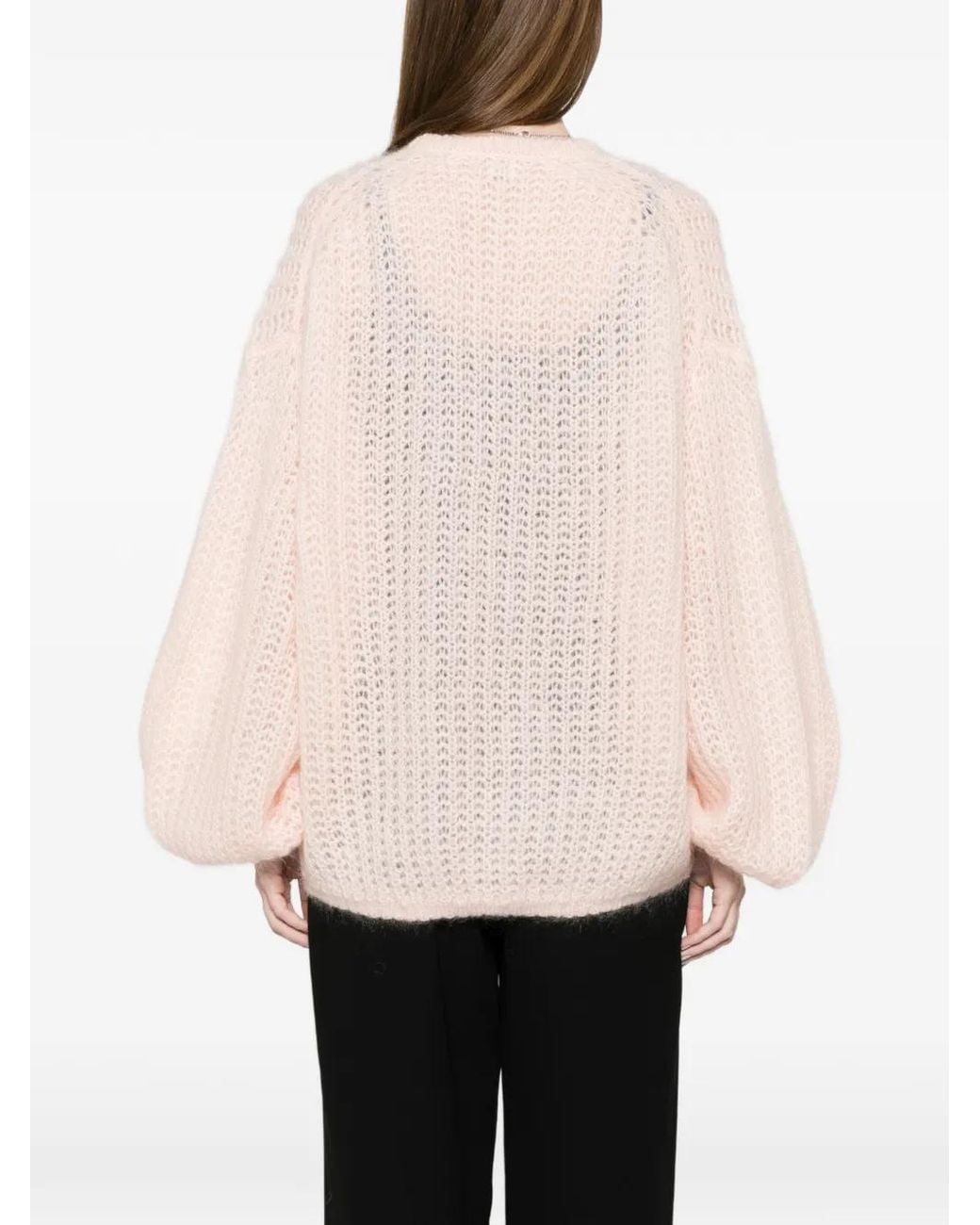 Totême Pink Puffed Knit Sweater