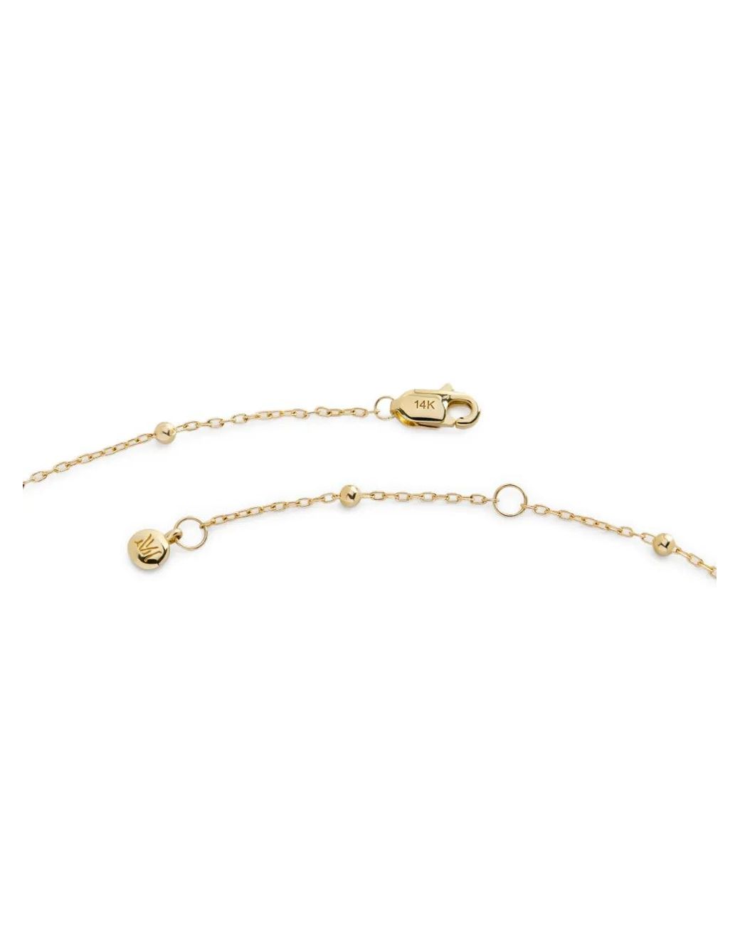 Monica Vinader White 18K Bead-Chain Necklace