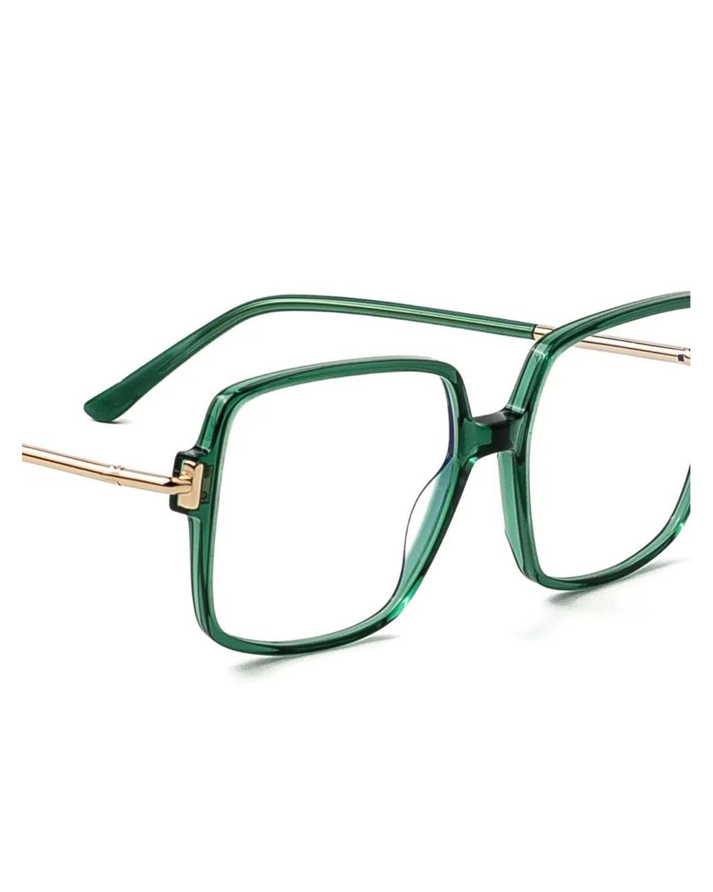 Tom Ford Green Square-Frame Glasses