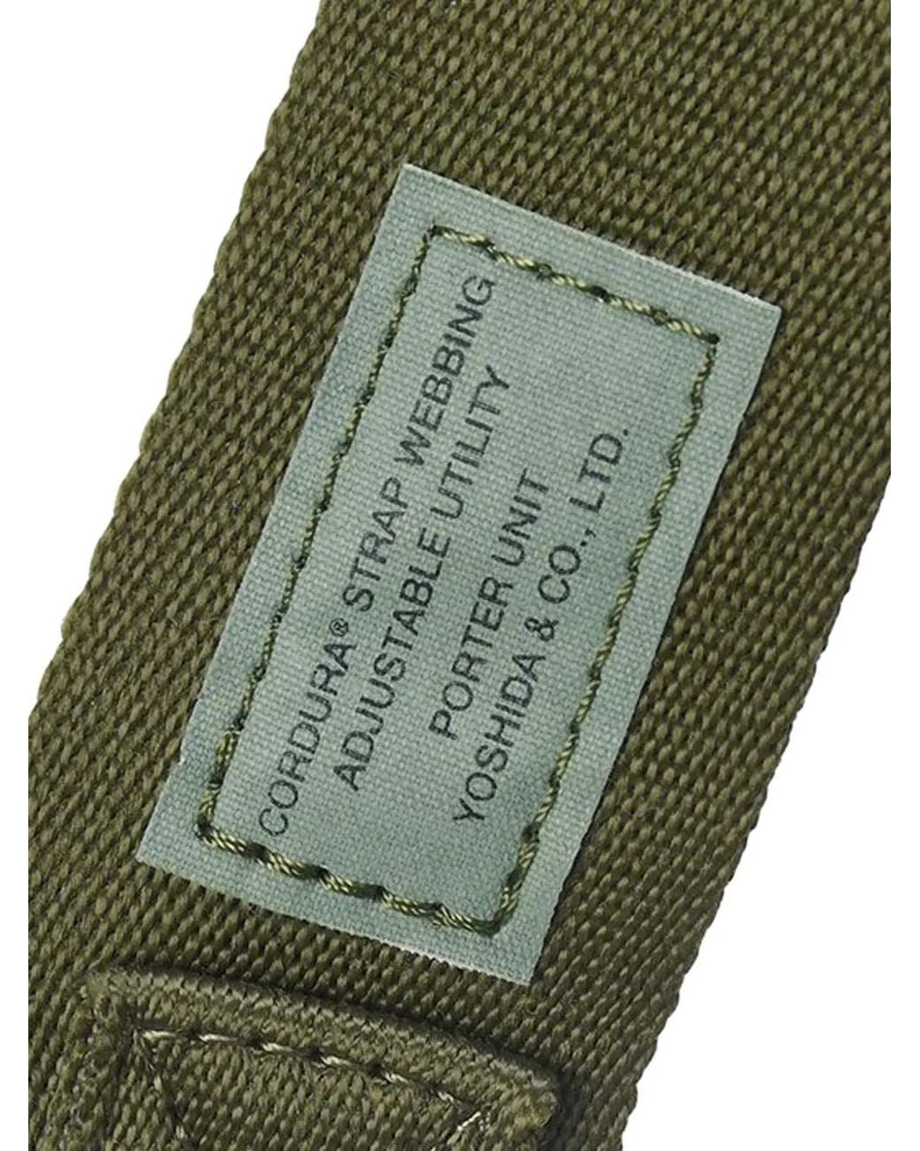 Porter-Yoshida and Co Green Logo-Patch Tote Bag