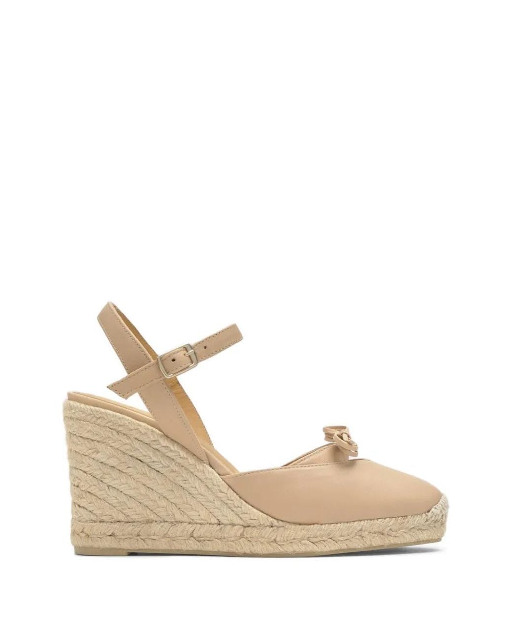 Castaner Natural Cyra Bow-Detail Wedge Espadrilles