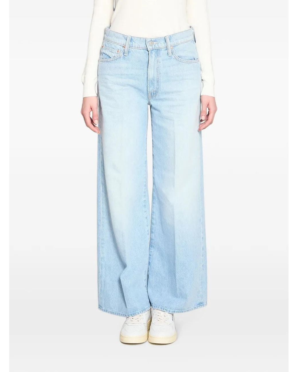 Mother Blue The Ditcher Roller Zip Skimp Jeans