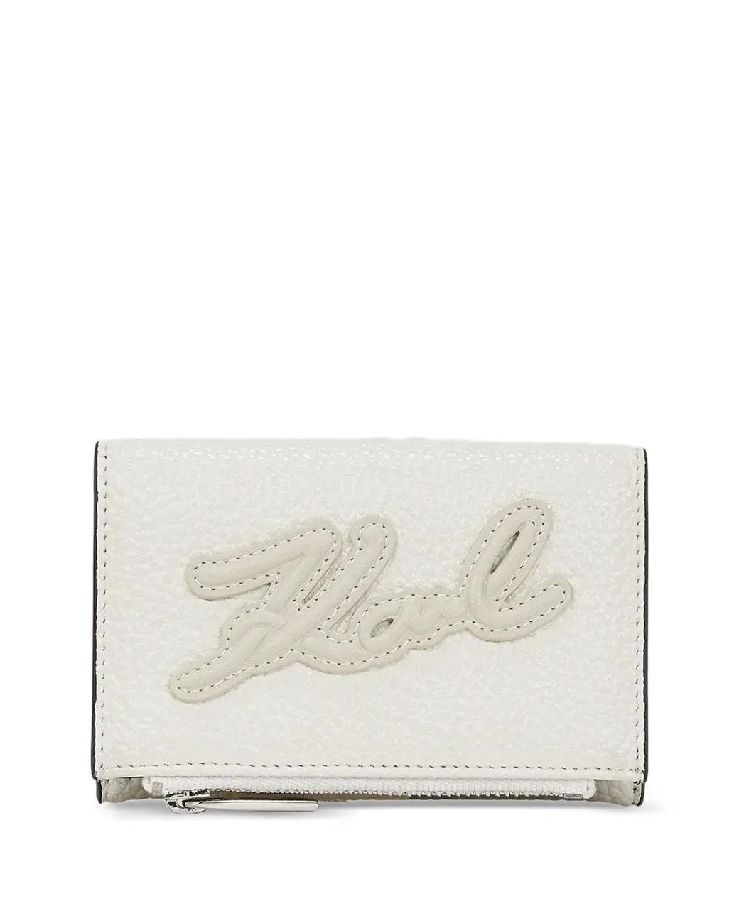 Karl Lagerfeld White Portefeuille À Logo