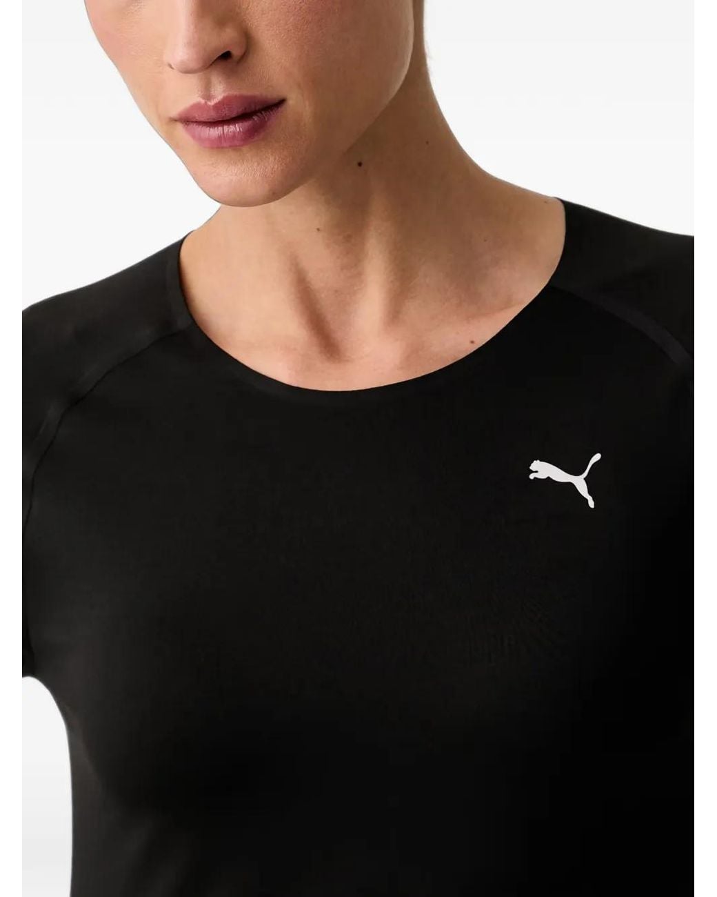 Camiseta Run Cloudspun Con Logo PUMA de color Black